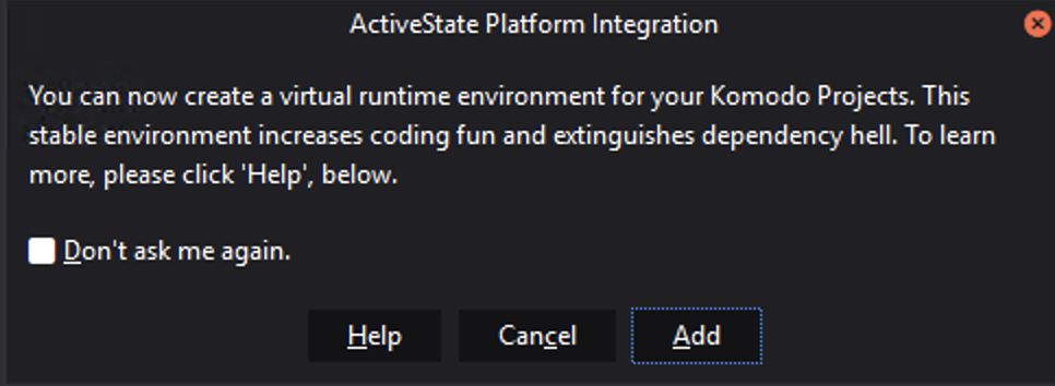 ActiveState Platform Integration