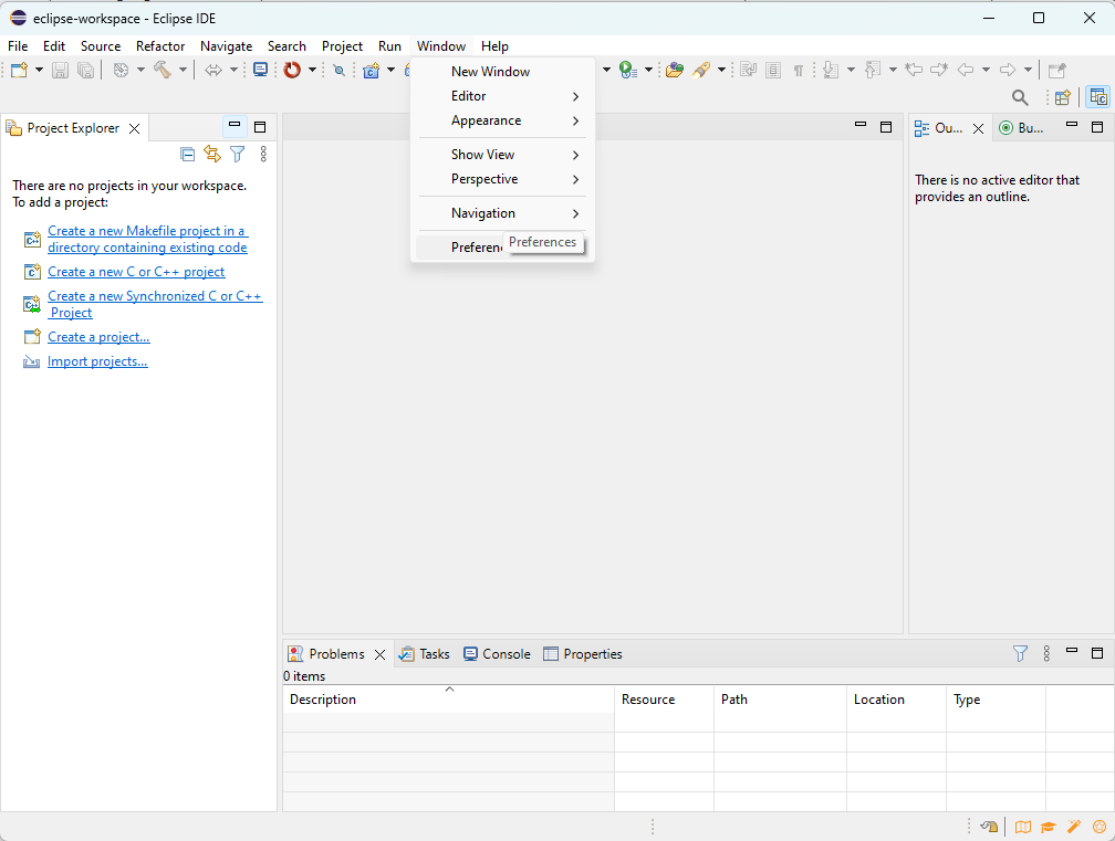 Eclipse UI preferences